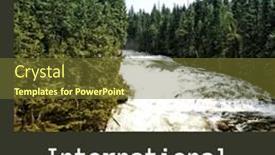 Presentation with river flowing - Presentation design with composite-of-international-day background and a tawny brown colored foreground