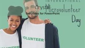  Presentation with lead - Presentation theme having composite-of-international-microvolunteer-day background and a seafoam green colored foreground