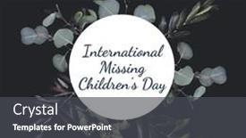  Presentation with black children - Slide set having composite-of-international-missing-children background and a dark gray colored foreground