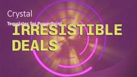  Presentation with online shopping - PPT theme having composite-of-irrestistable-deals-text and a violet colored foreground