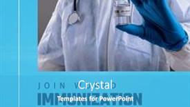  Presentation with medical vaccine - PPT theme enhanced with composite-of-join-world-immunization background and a teal colored foreground