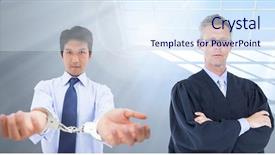  Presentation with judge - Theme having legal cloud computing - digital composite of judge background and a sky blue colored foreground