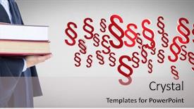  Presentation with digital book - Presentation theme consisting of composite of judge holding law background and a lemonade colored foreground