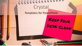  Presentation with clean - Presentation design featuring composite-of-keep-your-desk background and a lemonade colored foreground