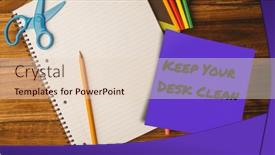  Presentation with clean technology - Theme featuring composite-of-keep-your-desk background and a lemonade colored foreground