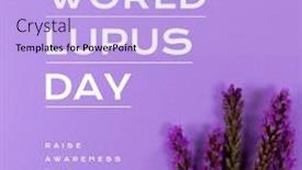  Presentation with lupus disease - Slide deck having composite-of-lavenders-with-world background and a light blue colored foreground