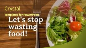  Presentation with healthy drink - PPT theme featuring composite-of-let-s-stop background and a tawny brown colored foreground