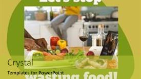  Presentation with food preparation - Presentation theme with composite-of-let-s-stop background and a yellow colored foreground