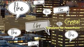  Presentation with chat - Colorful presentation theme enhanced with composite of like chat bubble backdrop and a  colored foreground