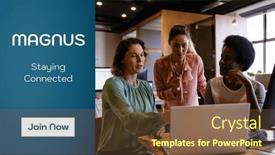  Presentation with creative marketing - Slides with composite-of-magnus-staying-connected and a tawny brown colored foreground