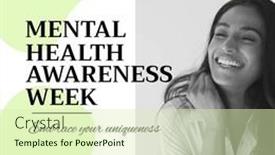 Presentation with mental health education - Presentation theme enhanced with composite-of-mental-health-awareness background and a soft green colored foreground