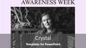  Presentation with mental health care - Slide deck enhanced with composite-of-mental-health-awareness background and a dark gray colored foreground