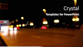  Presentation with glowing lights - Presentation design with composite-of-message-icon background and a black colored foreground