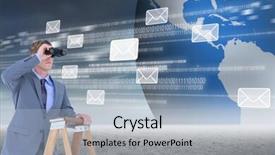  Presentation with digital lady leader - Audience pleasing slides consisting of composite of models on ladder backdrop and a light blue colored foreground