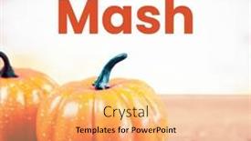  Presentation with halloween - PPT theme enhanced with composite-of-monster-mash-text and a coral colored foreground