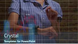  Presentation with business report - Slides featuring composite-of-multiple-graphs-over background and a ocean colored foreground