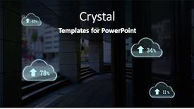  Presentation with cloud technology - PPT layouts with composite-of-multiple-number background and a black colored foreground