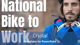  Presentation with sustainability - Presentation design consisting of composite-of-national-bike and a ocean colored foreground