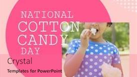  Presentation with cotton candy - Slides having composite-of-national-cotton-candy background and a coral colored foreground