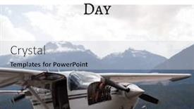  Presentation with air transport - Presentation theme having composite-of-national-defense-transportation background and a light gray colored foreground