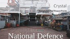  Presentation with container ship - PPT layouts with composite-of-national-defense-transportation background and a light gray colored foreground