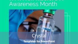  Presentation with healthcare system - Presentation theme consisting of composite-of-national-immunization-awareness background and a ocean colored foreground