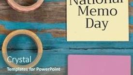  Presentation with business communication - Presentation design consisting of composite-of-national-memo-day background and a ocean colored foreground