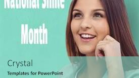 Presentation with public-health - Presentation design featuring composite-of-national-smile-month background and a mint green colored foreground