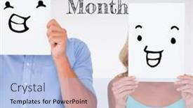  Presentation with public health - PPT layouts enhanced with composite-of-national-smile-month background and a light blue colored foreground