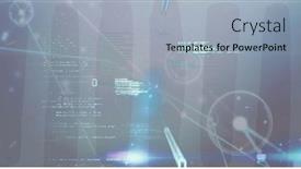  Presentation with image processing - PPT theme with composite-of-networks-of-connections background and a light blue colored foreground