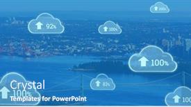  Presentation with percentage - Presentation theme consisting of composite-of-numbers-with-percentage background and a teal colored foreground