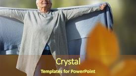  Presentation with free - Amazing slide deck having composite of old woman free backdrop and a tawny brown colored foreground