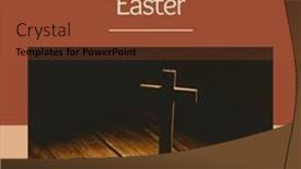  Presentation with easter resurrection - PPT theme featuring composite-of-orthodox-easter-text background and a red colored foreground