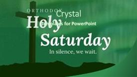  Presentation with star field - Presentation consisting of composite-of-orthodox-holy-saturday background and a forest green colored foreground