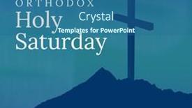  Presentation with wait - PPT theme enhanced with composite-of-orthodox-holy-saturday background and a ocean colored foreground