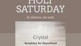  Presentation with wait - Presentation having composite-of-orthodox-holy-saturday background and a light gray colored foreground