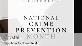  Presentation with october - Slide set having composite-of-person-in-hood background and a light gray colored foreground