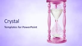  Presentation with timer - PPT theme having composite of pink egg timer background and a sky blue colored foreground