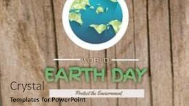  Presentation with world globe earth - Presentation consisting of composite-of-plants-and-globe background and a  colored foreground