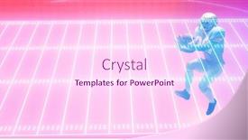  Presentation with football competition - Slide set featuring composite-of-player-with-ball background and a pink colored foreground
