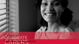  Presentation with woman rights - Presentation theme enhanced with composite-of-portrait-of-biracial background and a red colored foreground