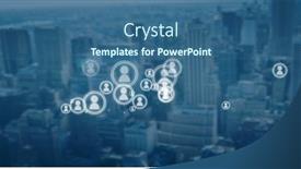  Presentation with drone technology - Presentation theme featuring composite-of-profile-icons-over background and a ocean colored foreground