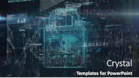  Presentation with encryption - Presentation design having composite-of-programming-language background and a  colored foreground