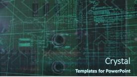  Presentation with data transfer - Presentation theme having composite-of-programming-language background and a tawny brown colored foreground