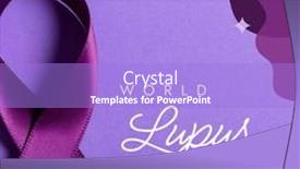  Presentation with autoimmune disease - Presentation design consisting of composite-of-purple-awareness-ribbon background and a light blue colored foreground