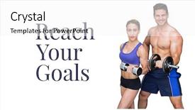  Presentation with fitness goal - Amazing slides having composite of reach your goal backdrop and a  colored foreground
