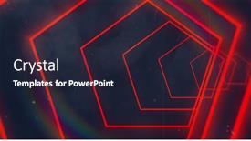  Presentation with hexagon - Slide set with composite-of-red-neon-hexagon background and a wine colored foreground