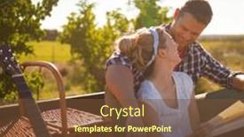  Presentation with romantic love - Presentation theme consisting of composite-of-romantic-young-couple and a  colored foreground