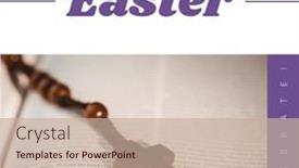  Presentation with easter resurrection - Slide set consisting of composite-of-rosary-beads background and a coral colored foreground