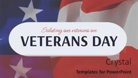  Presentation with veterans day - Presentation theme featuring composite-of-saluting-our-veterans and a red colored foreground